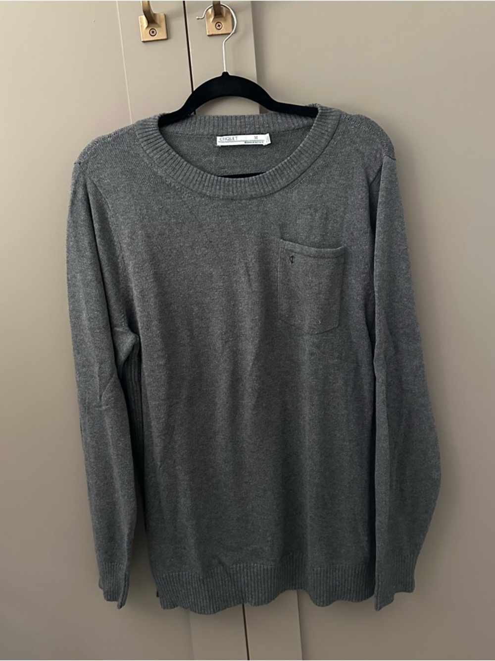 Criquet gray cotton and cashmere sweater Medium